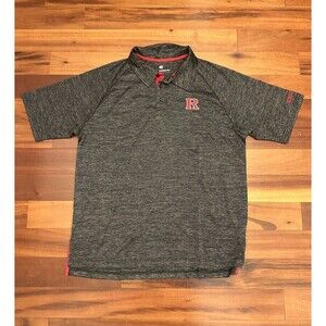 NEW Colosseum Mens Rutgers Scarlet Knights Polo Shirt Size L
